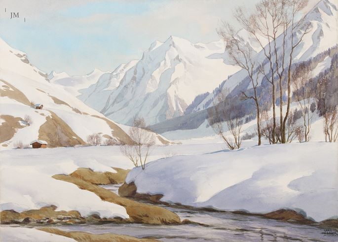 Carl Kessler - Winter in the Klosters Valley, Graubunden | MasterArt